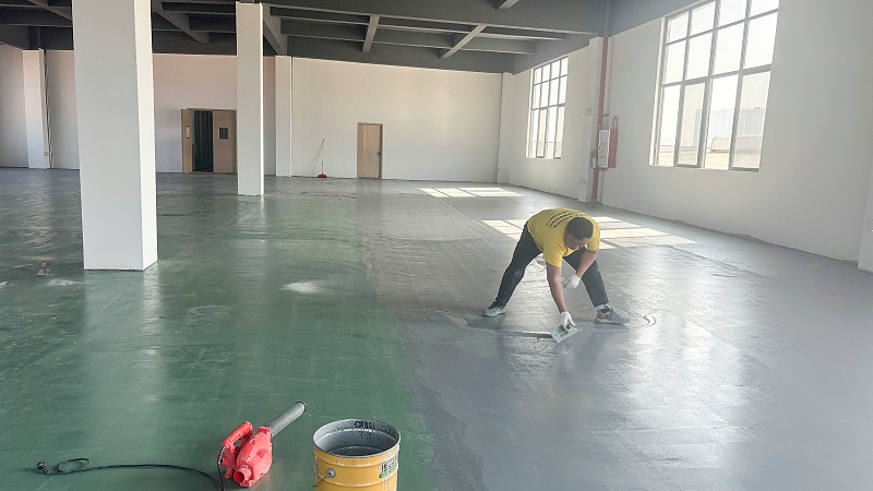 廣東天清佳遠工業廢氣處理環保設備制造工廠車間地衛士聚氨酯砂漿超耐磨地坪漆施工圖