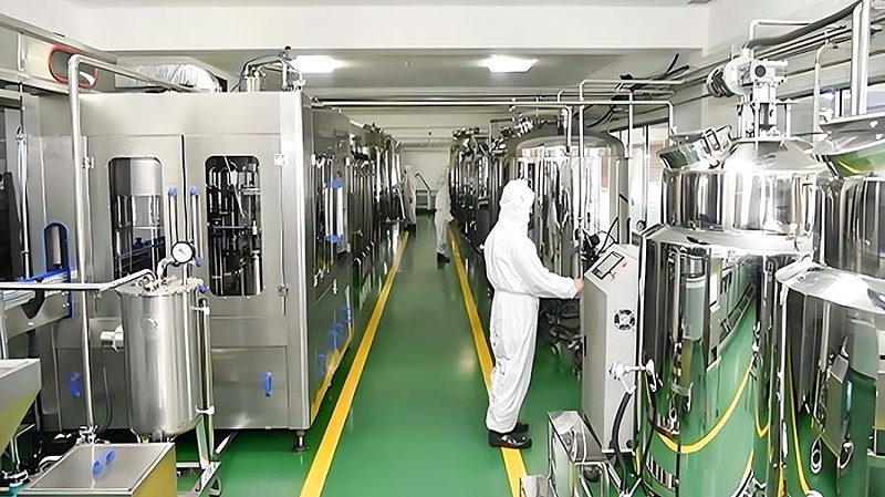 飲料工廠車間地坪漆選用水性聚氨酯砂漿地坪漆