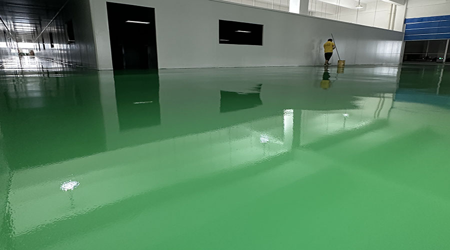 深圳聚悅環境科技公司選用地衛士滾面耐磨型環氧地坪工程