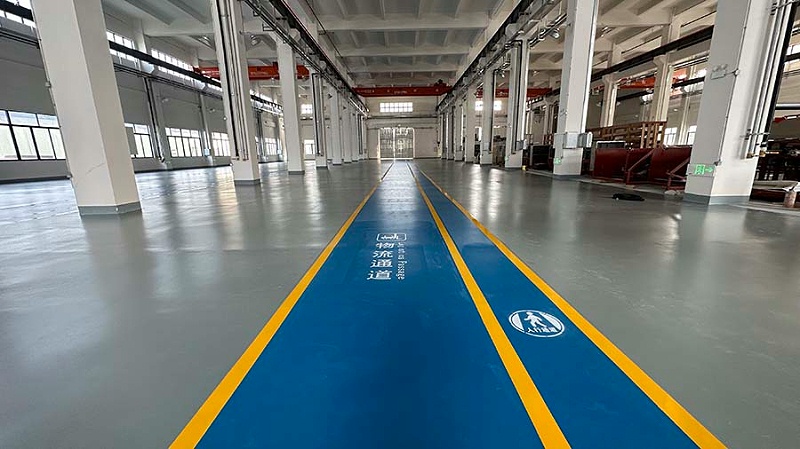 佛山機械設備工廠車間超耐磨地坪漆完工圖