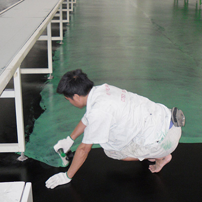 防靜電色漆層施工