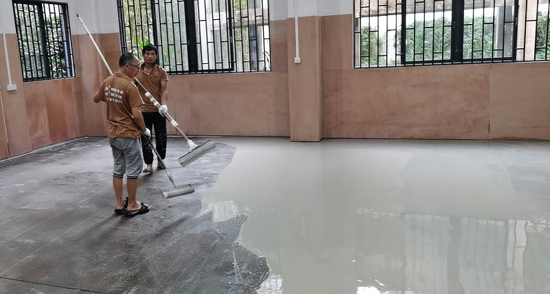 “地衛士”塑膠運動地板施工