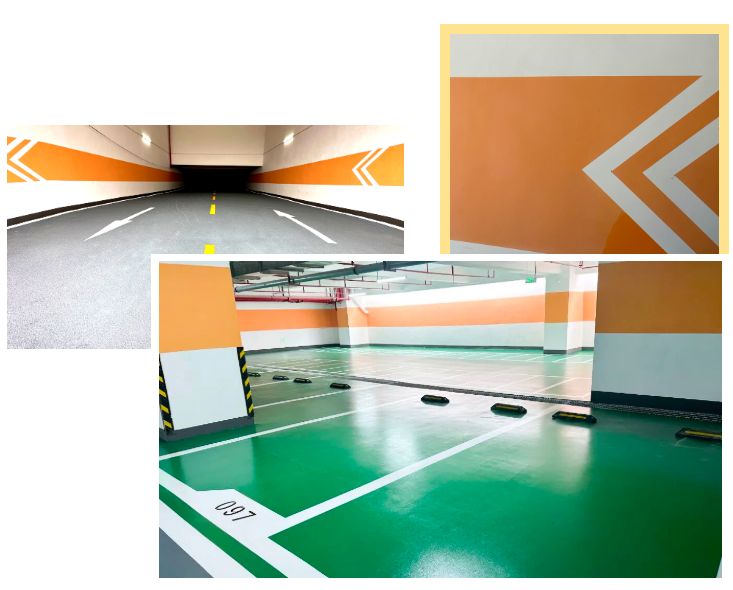 地衛士止滑坡道、墻面漆、定位器完工圖