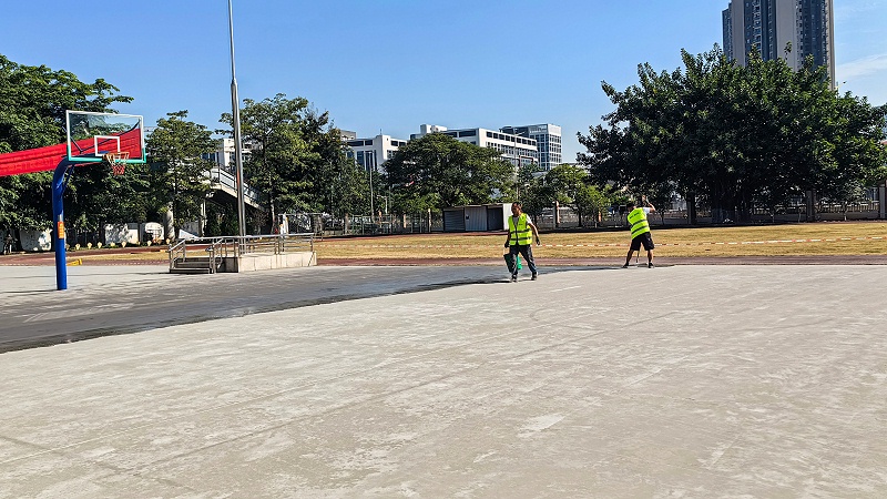 佛山市順德區(qū)勒流鎮(zhèn)沖鶴小學(xué)運動場地衛(wèi)士水性環(huán)保丙烯酸運動場地坪漆施工圖