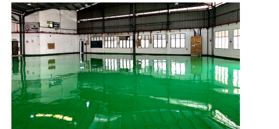 食品廠“地衛士”滾面耐磨型環氧地坪漆完工圖一角 食品廠“地衛士”滾面耐磨型環氧地坪漆完工圖一角