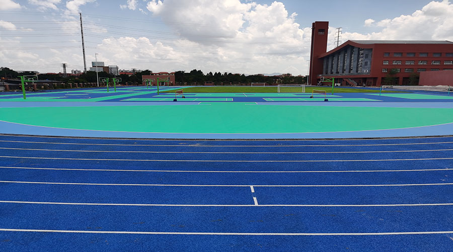 水性硅PU地坪漆及塑膠跑道運動場地坪完工效果圖 水性硅PU地坪漆及塑膠跑道運動場地坪完工效果圖