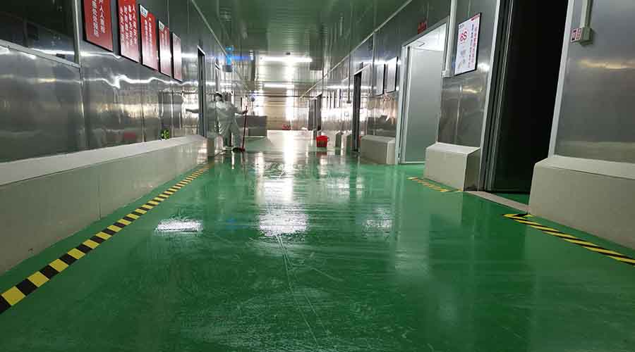 地衛(wèi)士高性能水性聚氨酯砂漿自流平地坪漆在通道的應(yīng)用