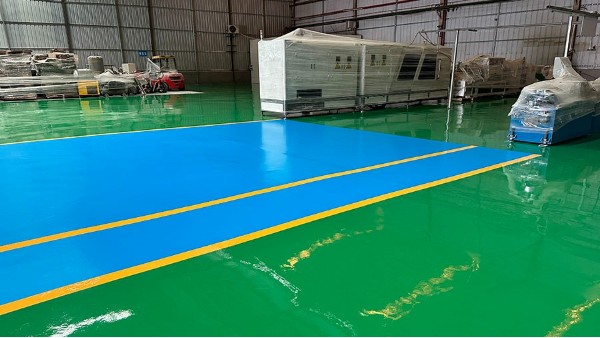 中山箱當好包裝材料公司選用地衛士聚氨酯砂漿超耐磨型地坪工程