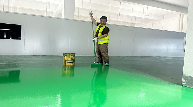 深圳聚悅環境科技公司“地衛士”滾面耐磨型地坪漆施工圖一角 深圳聚悅環境科技公司“地衛士”滾面耐磨型地坪漆施工圖一角