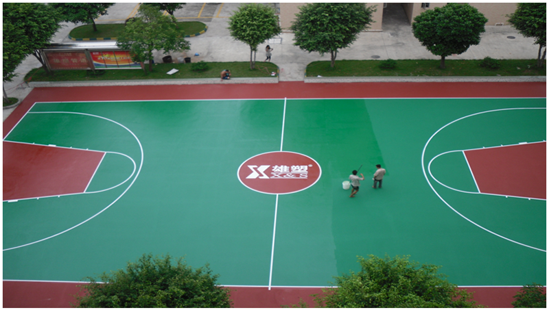 “雄塑管道”戶外運動場選用“地衛士”地坪漆及劃線完工展示圖 “雄塑管道”戶外運動場選用“地衛士”地坪漆及劃線完工展示圖
